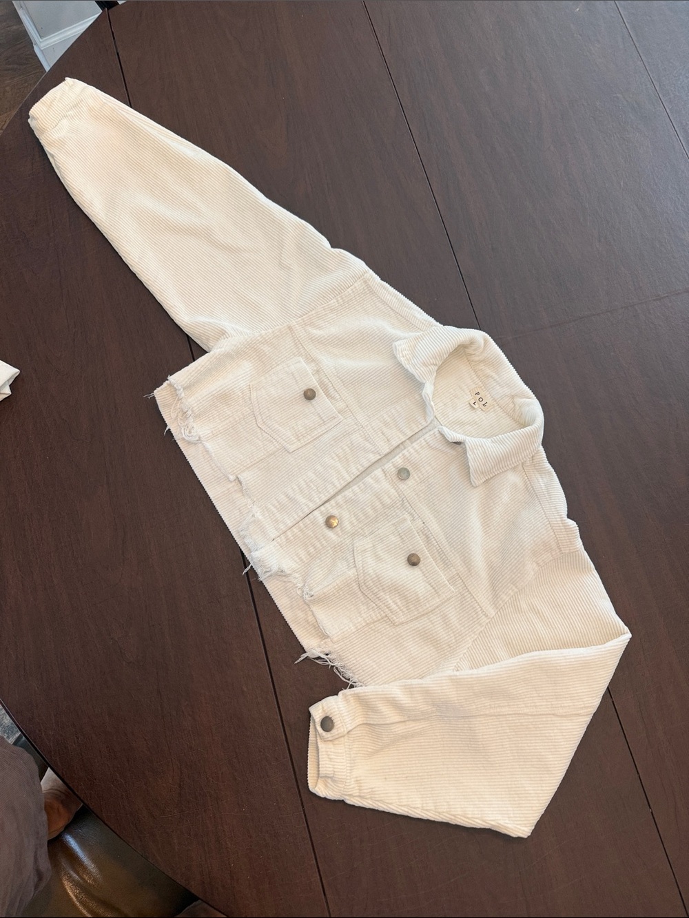 POL cropped corduroy jacket